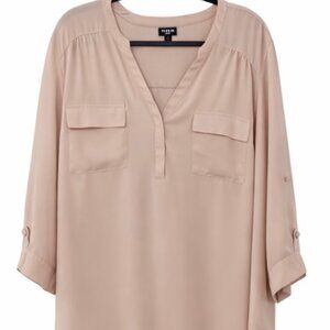 Torrid Harper Blouse Size 3 Beige Pullover Top 🌟